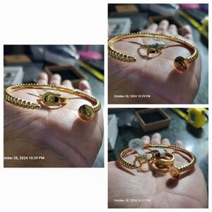 Sets of New C bangle, and 2 rings size 5.5